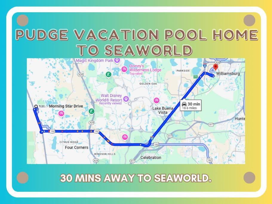 Pudge Vacation Poolspa Home Near Disney Orlando Exteriér fotografie